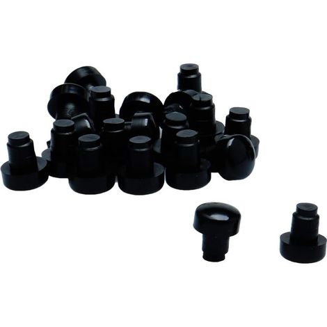 20 x Glass Table Bumpers Stem Protective Pads for Patio Furniture Anti-Collision Anti-Noise Soft Built-in Black Slides 6 mm Tige Patin de Protection Meuble Patio, Anti-bruit, Souple, Intégré, glisse (1/4)