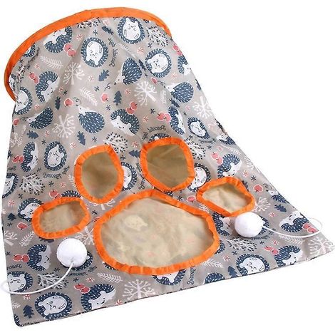 Tunnel pliable pour chat, jouet interactif à froisser, petit tube pour animaux de compagnie avec balles amusantes (1/5)