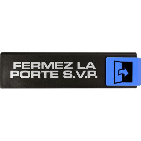 Plaque de porte Fermez la porte SVP - Europe design 175x45mm - 4260419