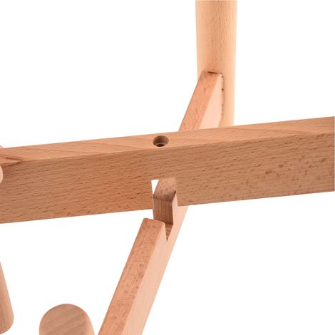 Support pour pot de fleurs en bois de hêtre, hauteur 20 cm, diamètre intérieur 18 cm (1/5)
