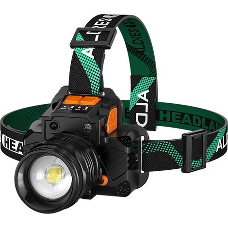Lampe Frontale LED Rechargeable , Lampe Frontale ,Capteur et Lumière Rouge, étanche IPX7 pour le Camping, la Randonnée, et la Pêche (1/5)