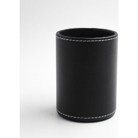 Porte-stylo d'affaires en cuir rond porte-stylo bureau papeterie boîte de rangement pot de rangement - Roame - créatif mode fourni (1/4)