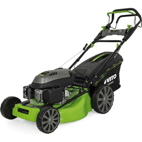 Vito – Tondeuse thermique 6,5 CV – Largeur de coupe 525 mm – Bac de ramassage 65 L – Éjection arrière et latérale – Broyage mulching (1/5)