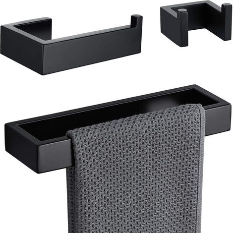 3-teiliges Badezimmer-Set für die Toilette: Handtuchhalter, Papierhandtuchspender, Doppelhaken aus Edelstahl 304