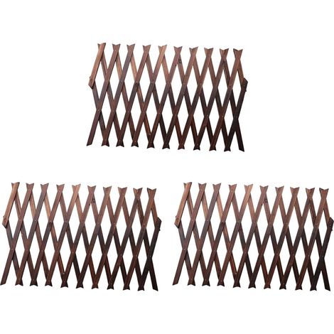3X Grille de Clôture de Mur de de Traction En Bois de Jardin En Bois pour Jardin Sous-Jardin Décoration Cadre D'Escalade (1/5)