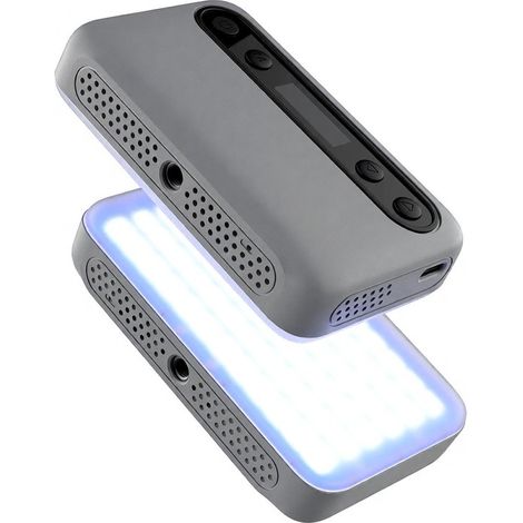 Weeylite S05 RGB-LED-Taschenleuchte (2800K–6800K), 26 Effekte, CRI 95+, integrierter Akku, App-Fernbedienung, OLED-Display, Blitzschuhadapter