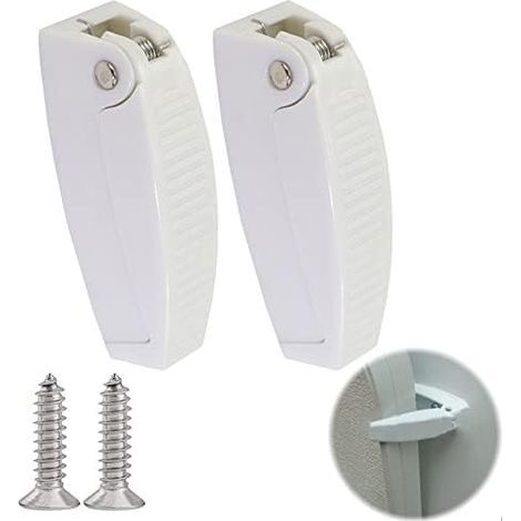 Motorhome Door Locking Clip Latches Window Stoppers Plastic Bracket - for Motorhome, Caravan, Trailer, Luggage, Travel 2 Door Stoppers (1/5)