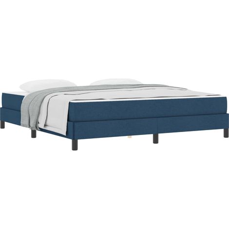 Maison Exclusive - Lit à ressorts avec matelas Bleu 180 x 200 cm tissu