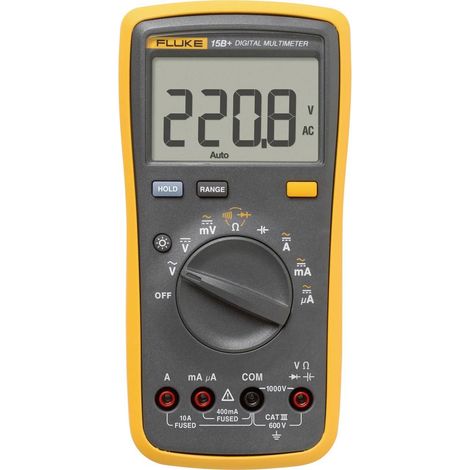 Fluke 15B+/EUR Multimetro portatile digitale CAT III 600 V Display (Counts): 4000
