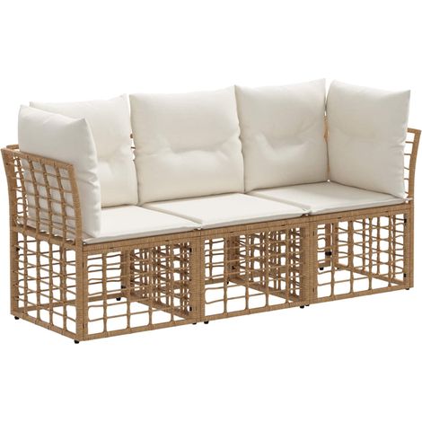 Maison Exclusive - Outdoor-Sofagarnitur Natur Polyester
