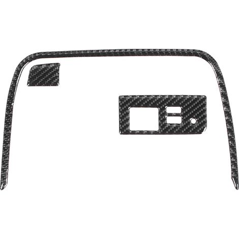 Coffret de 3 Cadres de Rangement pour Console Centrale, Panneau de Boutons de Chargeur Auto, Couverture en Fibre de Carbone, Compatible Mazda MX‑5/Roadster ND 2016‑2020 (1/5)