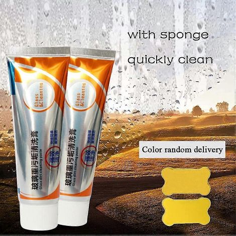 Nettoyant pour pare-brise de voiture, pâte décapante pour vitres, décapant pour peinture de vitres, anti-traces d'eau, pour voiture