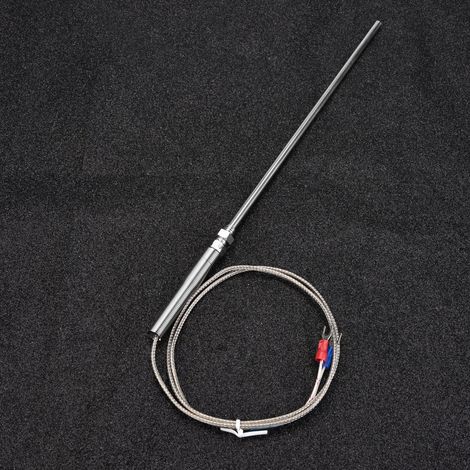 Thermoelement Typ K mit M8-Gewinde, 200 mm Sonde, Temperaturfühlerdraht 0-400℃ (1 m) (1/5)