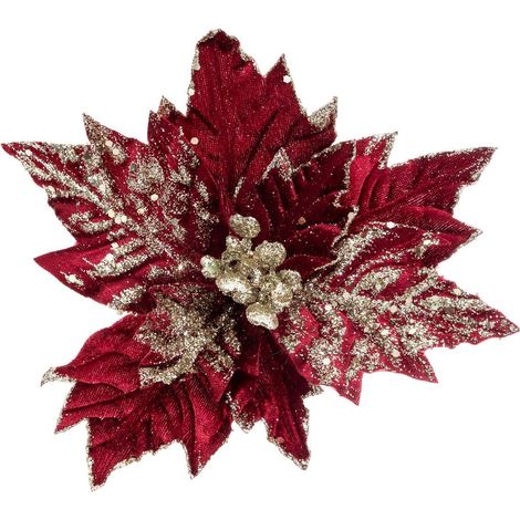 Sujet Weihnachtsstern D.25cm rot gold - Feeric lights & christmas