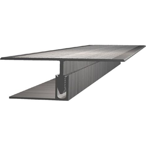 Kovalex Übergangsprofil Aluminium 250 x 6 cm silber Terrassendielen & Fliesen