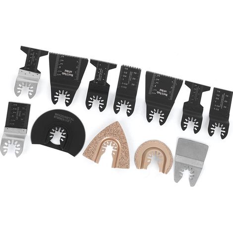 12 disques de coupe, outil de travail du bois, lames, coupe-tubes PVC, accessoires (1/5)