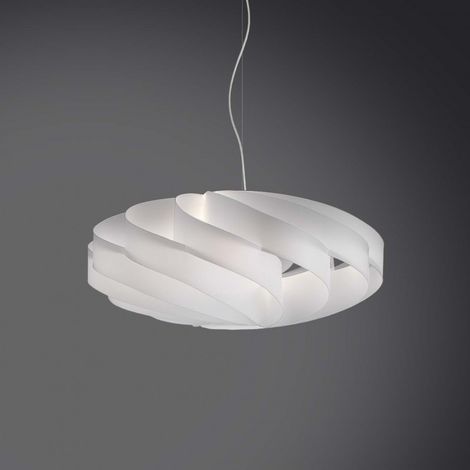 FLAT suspension lustre une lumière Blanc diamètre 50x h22 cm