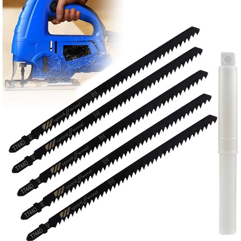 5 Lame Scie Sauteuse, Acier Au Carbone, T744D 180mm, Pour Bois Plastique Os Congelés (1/5)