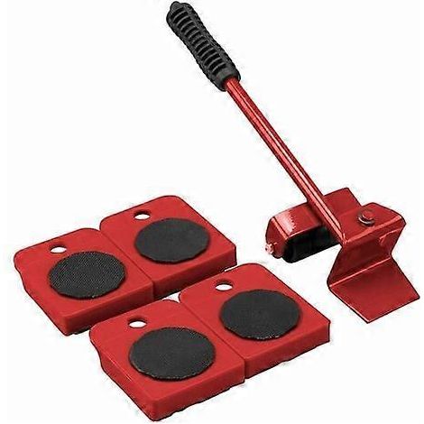 Kit de déménagement, lève-meubles/lève-porte, comprenant un lève-meubles pouvant soulever jusqu'à 150 kg et 4 roulettes pour déplacer facilement vos meubles (34 cm). (1/4)