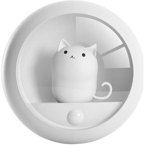 Chaton veilleuse intelligente capteur de corps humain lampe USB lampe de chevet Rechargeable cadeau créatif (1/5)
