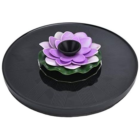 Pompe de Fontaine Solaire, Pompe à Eau de Fontaine de Nénuphar, Mini Fontaine D'eau Solaire Flottante pour Piscine D'étang de Jardin de Bains D'oiseaux en Plein Air(violet) (1/5)