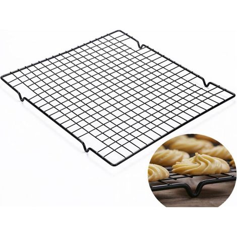 Grille de refroidissement métallique, support à gâteaux et aliments pour four, cuisine, cuisson de pizzas, pains, barbecue, biscuits, étagère (1/5)