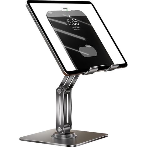Support pour tablette, support pliable et réglable à 360°, support de bureau rotatif pour écran portable, tablette et planche à dessin