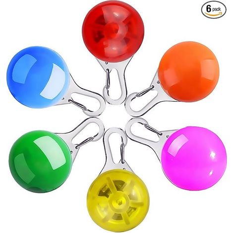 6pcs LED Pet Collier Pendentif Lumineux Clignotant dans la Nuit pour Chien Chat & Objet de Sécurité pour Chat,Chien,Randonneur,Jogger etc. (1/5)