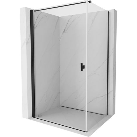 Mexen Mist-B Duschkabine schwenkbar 75 x 85 cm, transparent, schwarz - 8A2T-075-085-70-00 (1/5)