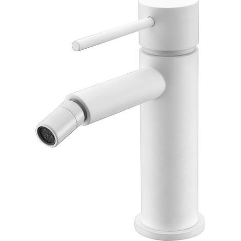 Mice - Robinet de bidet monocommande - Robinetterie de salle de bain pour WC - Robinet d'hygiène intime de couleur Blanc Mat BDYS045-2BL (1/2)