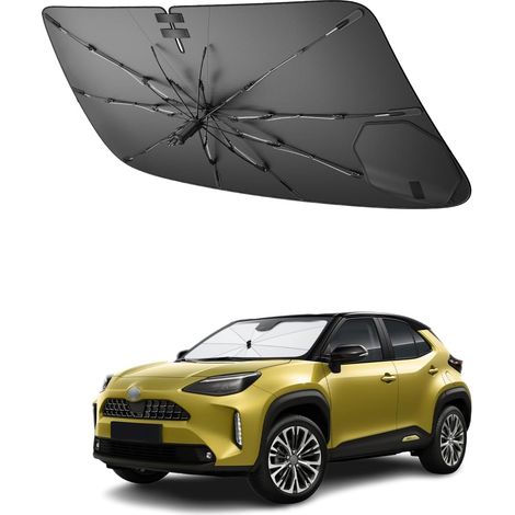 Parapluie Pare-Soleil Compatible avec Yaris Cross/SUV 2021-2026 Pare-Soleil Voiture Style Parapluie avec Poignée à Cordon Souple, Anti-UV, Accessoires d'Intérieur (1/5)