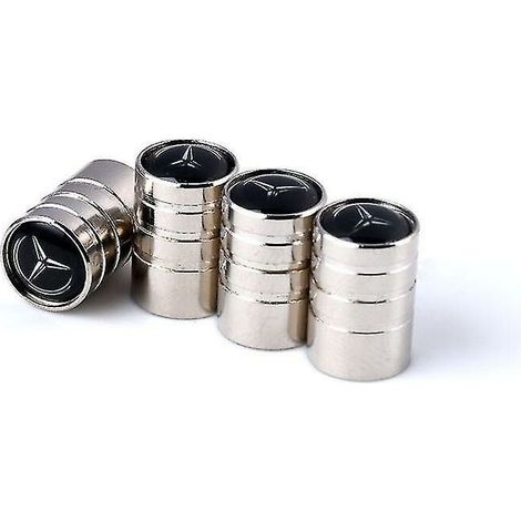 Bouchon de valve de pneu en métal – Alliage de zinc – Étanchéité aux fuites et à la poussière – Lot de 8 pour Mercedes-Benz (1/5)