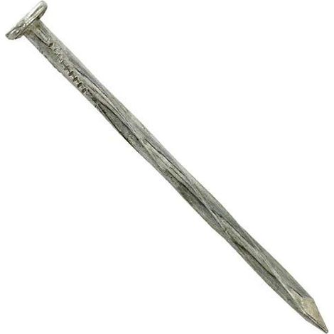 Pointe torsadée TP Acier zingué 3.4x70 130g, Gris, Taille Unique