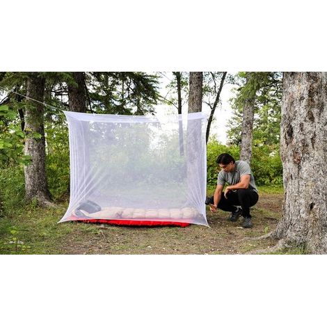 Zanzariera rettangolare – Tenda a rete leggera per campeggio, viaggi e attività all'aperto – Bianca, 78" x 32" x 59" (1/5)
