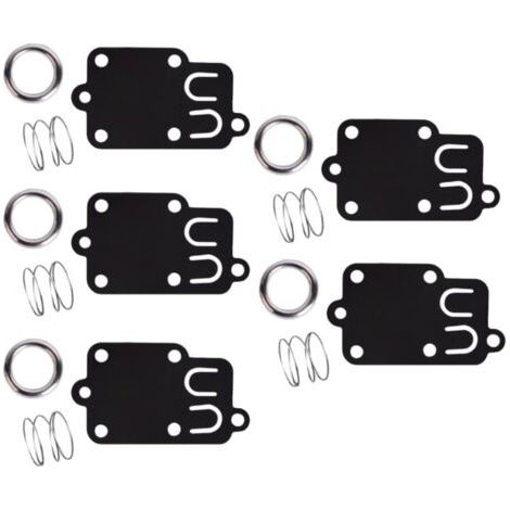 Lot de 5, kit de joints de diaphragme de carburateur pour moteurs Briggs & Stratton 2 ch à 5 ch 270026 272538 272538S 272637 4157 4168 5021 5021K 690766 221377 capuchon de ressort (1/5)