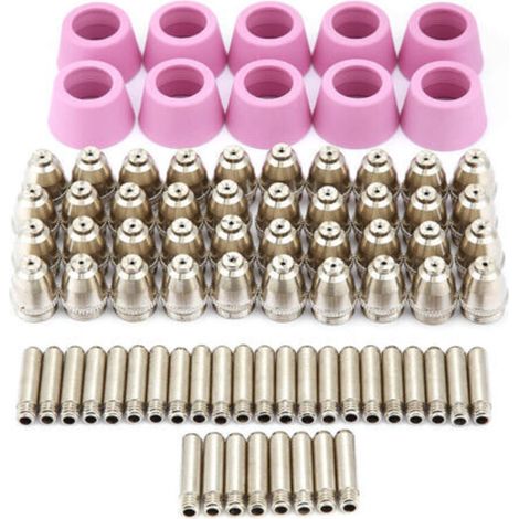Kit de 80 pièces pour torche de découpe plasma AG60 SG55 : consommables (électrodes, buses, coupelles).
