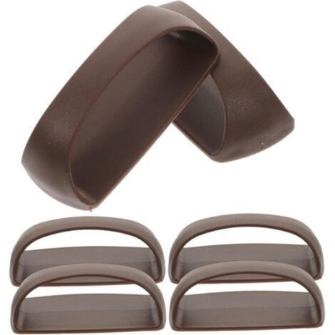 Lot de 6 poignées de porte autocollantes sans perçage nécessaire Alliage d'aluminium Couleur marron