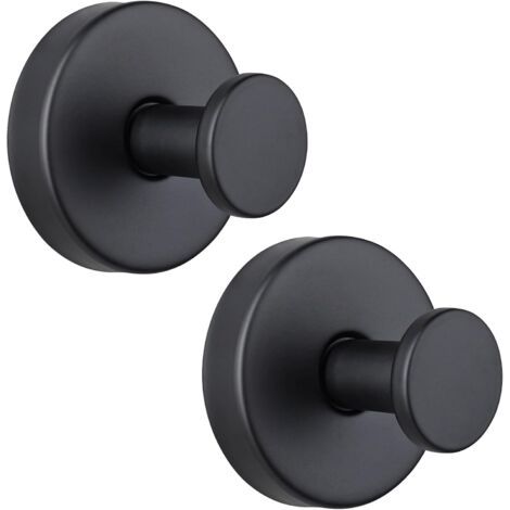 Lot de 2 crochets à ventouse pour douche, salle de bain, cuisine, miroir en verre, carrelage, crochets à ventouse en acier inoxydable pour accrocher serviette, manteau, luffa, peignoir ju (1/5)