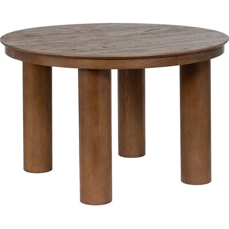 Table à manger extensible 4 à 8 personnes placage chêne - Naturel foncé - ELITARO (1/5)