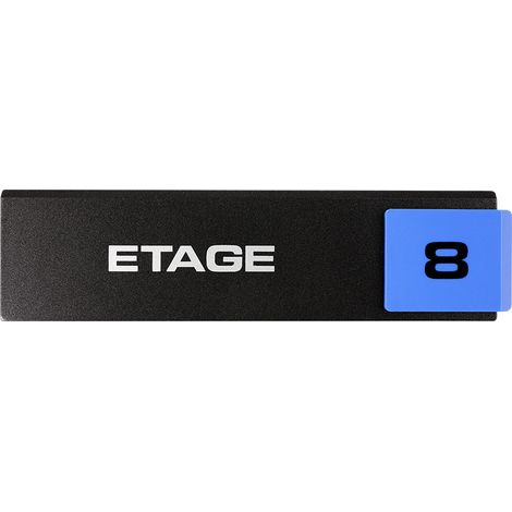 Plaque de porte Etage 8 - Europe design 175x45mm - 4260341