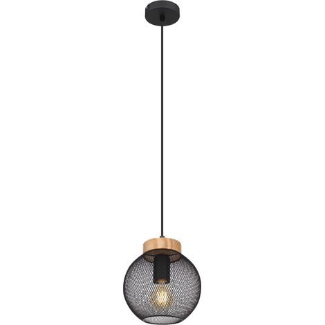 Globo - lámpara colgante - PABLO - negro - metal - Ø 20cm - E27 - (1/5)