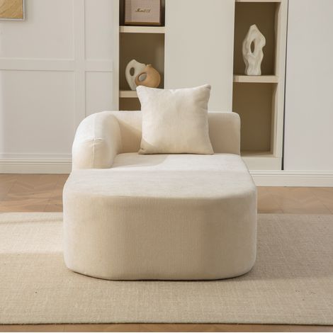 REDOM sofá modular (35.0x35.0x106.0 cm), función chaise longue, sin montaje, chenilla beige (1/5)