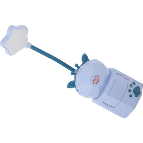 Wiederaufladbare tragbare LED-Leselampe mit USB-Anschluss, warmem Nachtlicht, Handyhalterung, kreativer Aufbewahrungsmöglichkeit, lila (Modell 5802, kleines Reh). (1/5)