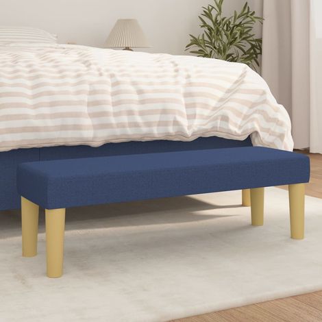Sitzbank Blau 100x30x30 cm Stoff