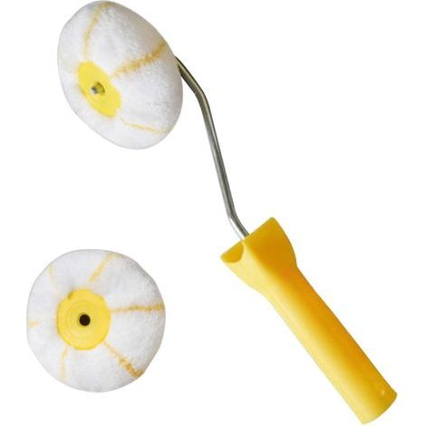 Kit de rouleaux de peinture pour murs et plafonds - rouleaux de peinture d'angle et manchons pour peintures aqueuses, huileuses ou émaillées (1/5)