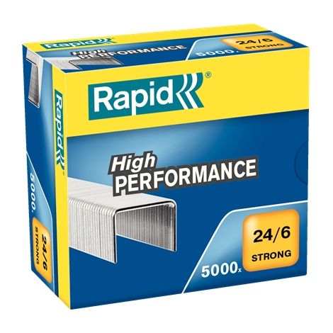 Rapido Forte 24/6 - Punti metallici (zincati, capacità di pinzatura: 30 fogli, confezione de 5000 pz.)