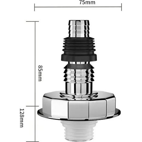 (Straight)Washing Machine Universal Floor Drain Joint Sewer Tee Double Purpose Pipe Connector Dishwasher Hose Adapter Disposer Trap Tool (1/4)