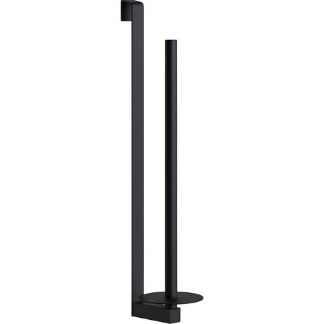 Kibath Percha lateral portarrollos acabado NEGRO MATE fabricado en acero inoxidable