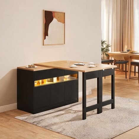 Buffet coloris noir Natural en MDF (1/5)