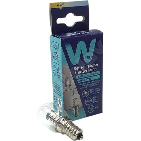 Ersatzteil - Original LED-Lampe E14-T25-1W 230 Volt -  - WHIRLPOOL, INDESIT, BAUKNECHT, ARISTON HOTPOINT, SCHOLTES, LADEN, SMEG, IKEA, IGNIS, KITCHENAID, RADIOLA